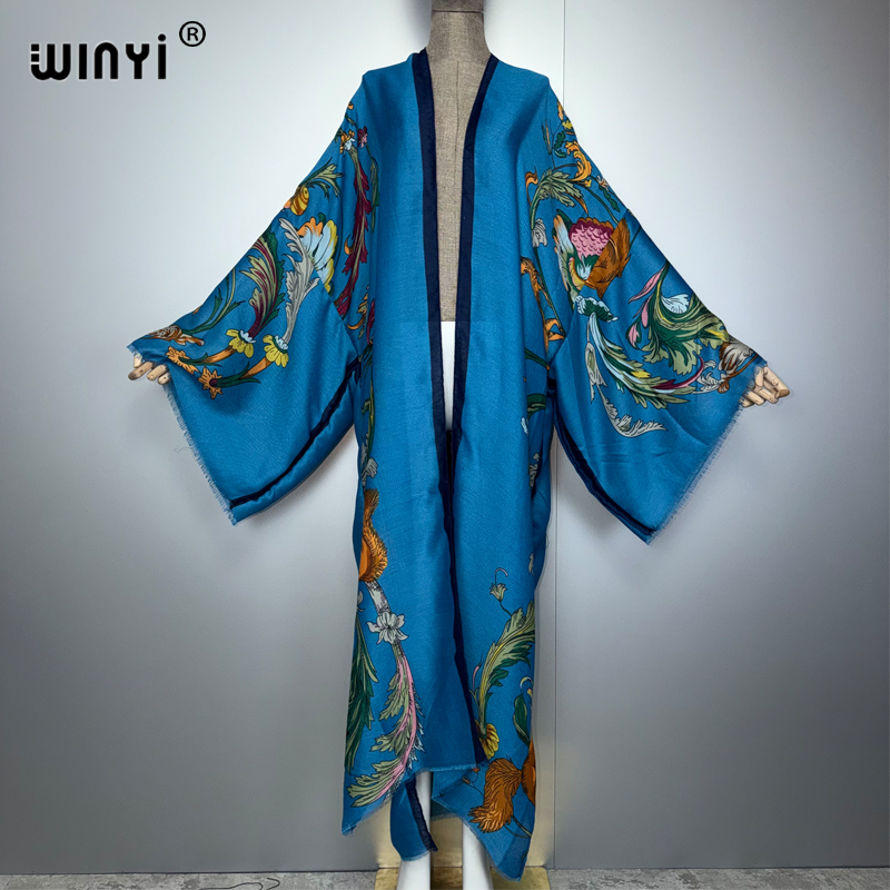 Kaftan Women Boho - WINYI Abito lungo kimono boho africano,