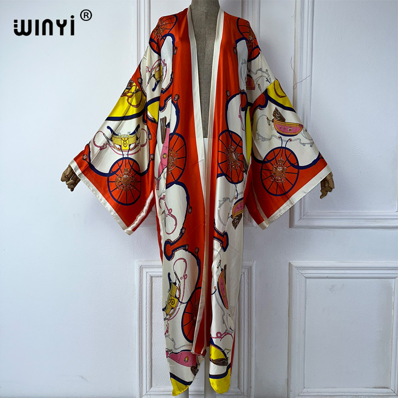 Kaftan Women Boho - WINYI boho stampa Kimono Cardigan estivo