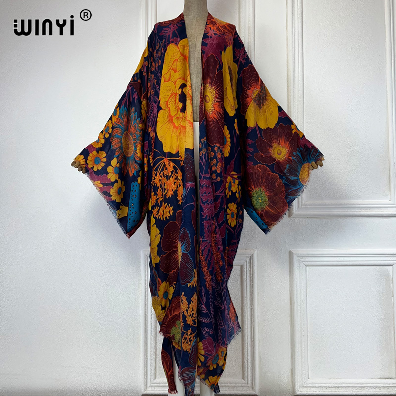 Kaftan Women Boho - WINYI Africa Fashion Abito Kimono Estivo