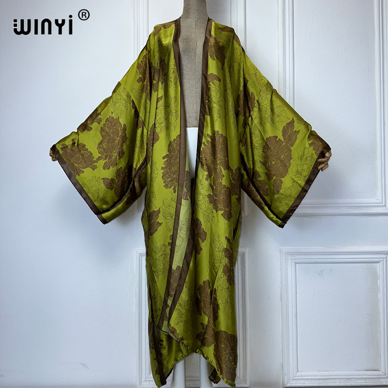 Kaftan Women Boho - WINYI Africa boho stampa Kimono abiti