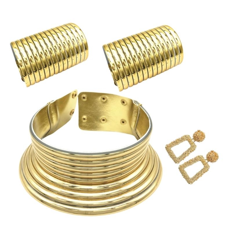 Ethnic Contemporary Fashion - Elegante set gioielli con anelli a