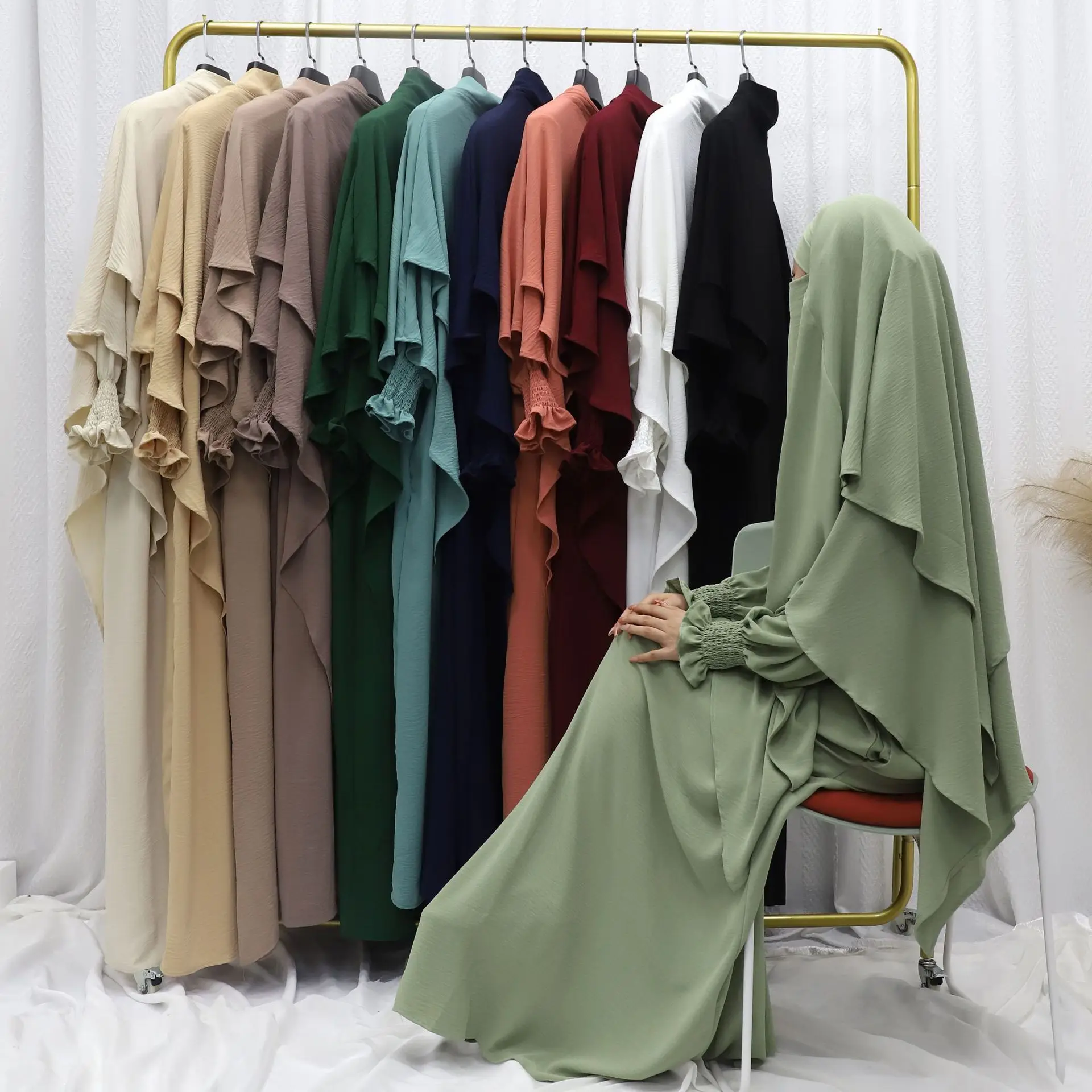 Abaya Modest Wear - Ramadan Modesto Donne Musulmane Abiti Foulard