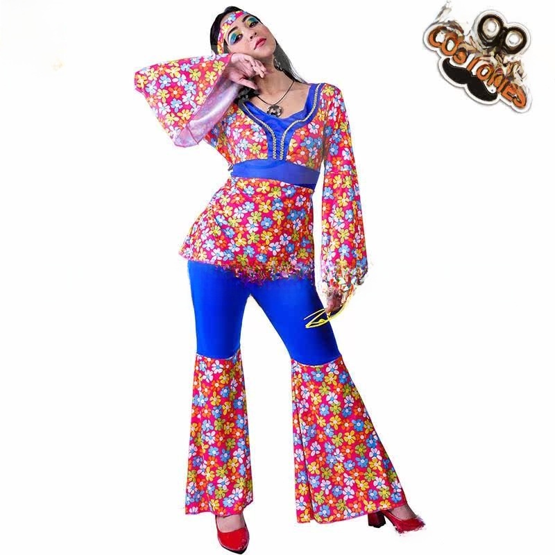 Ethnic Fashion Clothing - Costume da Donna con Grandi Fiori